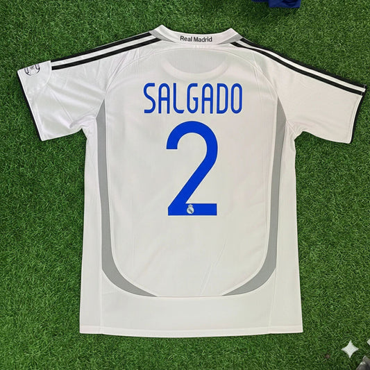 Michel Salgado 2– Real Madrid 2006–2007 Home Kit Jersey – | Trikot | Maillot Soccer Shirt