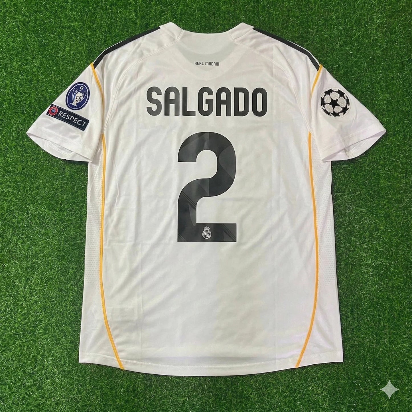Michel Salgado Real Madrid 2009 2010 Retro Jersey Soccer Shirt Trikot