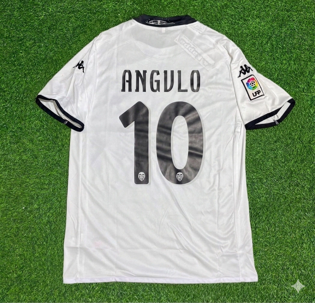 Miguel Ángel Angulo #10 Valencia Retro-Fußballtrikot, weiß