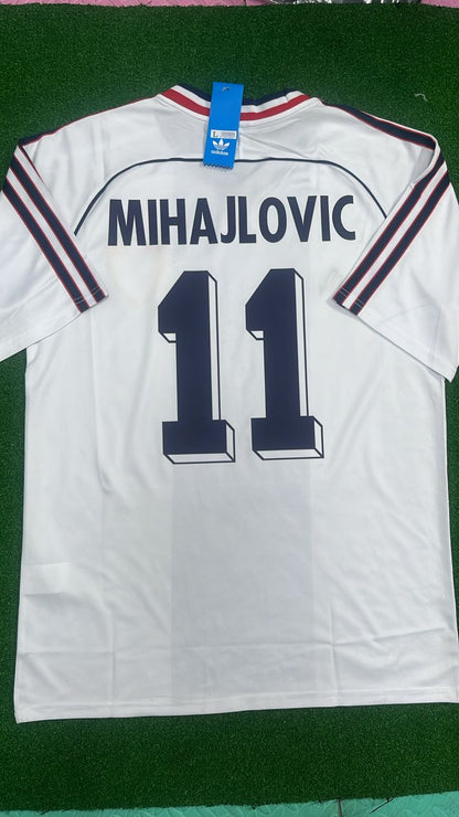 Sinisa Mihajlovic Yugoslavia Retro Black Kit Jersey Trikot Maglia Soccer Shirt