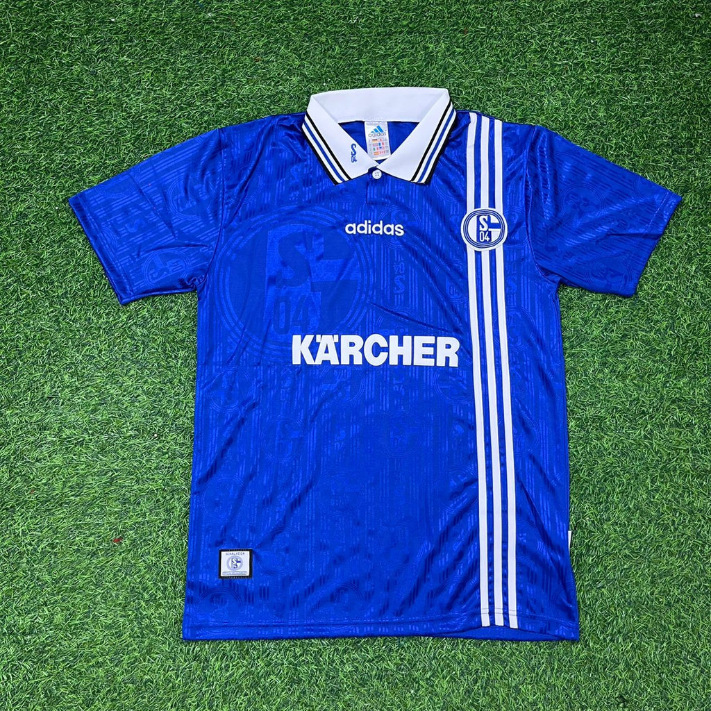 Mike Büskens Schalke 04 1997-1998 Maillot de football rétro domicile