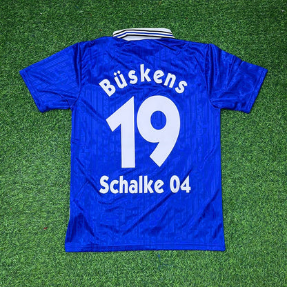 Mike Büskens Schalke 04 1996-1997 Heim Retro Fußballtrikot