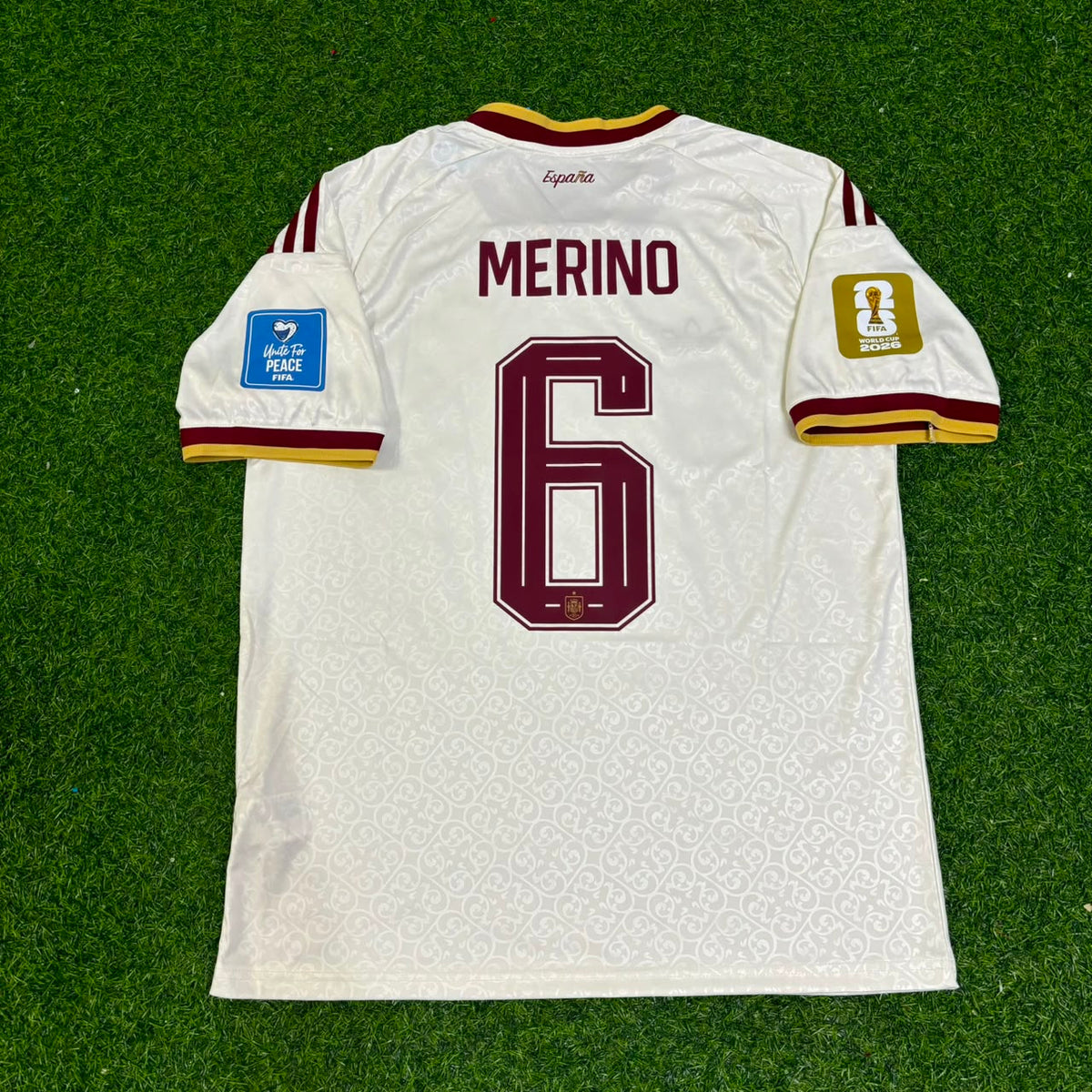 Mikel Merino 6- Spain 2026 World Cup Away Football Jersey