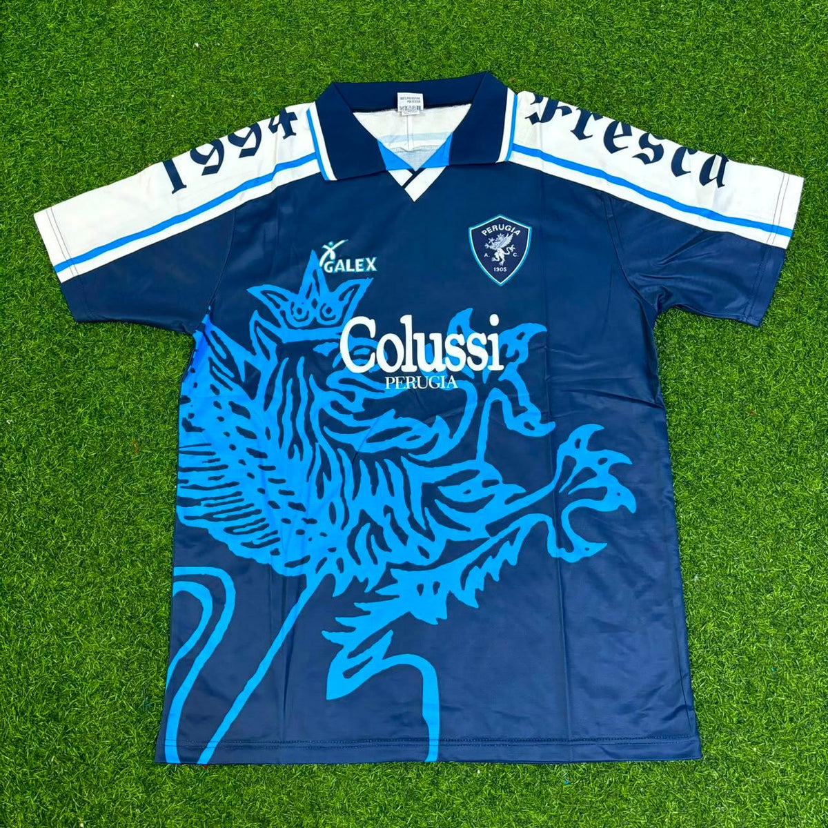 Milan Rapaic Perugia Retro Blaues Fußballtrikot