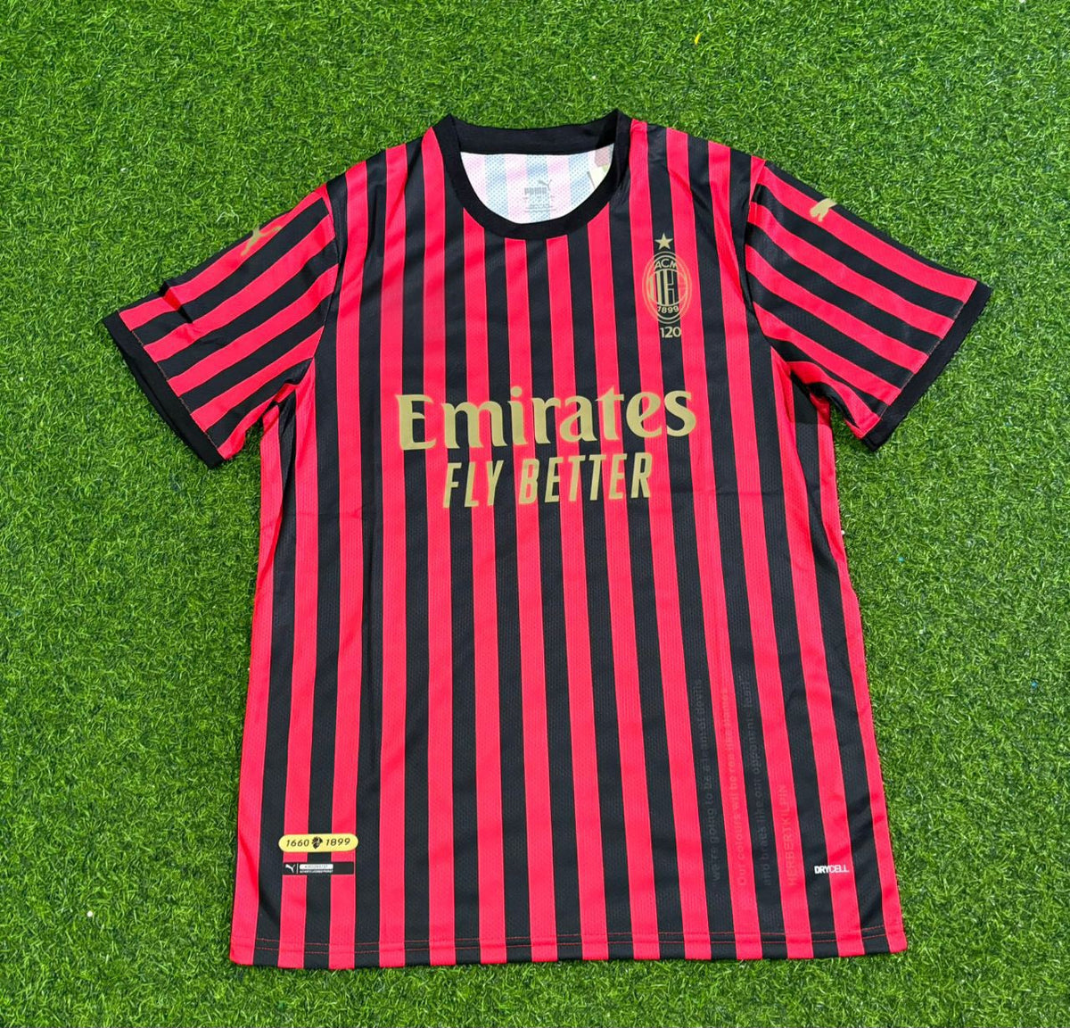AC Milan 120th Anniversary Special Golden Retro Football Jersey