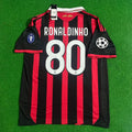 Ronaldinho Gaúcho 80 - AC Milan 2009 2010 Red Black Kit Jersey Trikot Maillot
