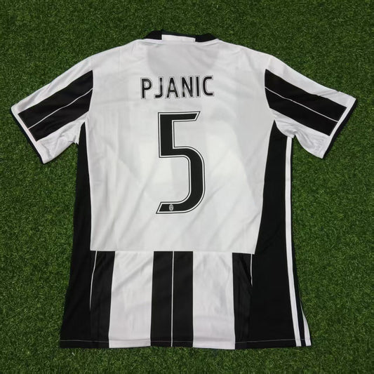 Conjunto de camiseta de fútbol retro local de la Juventus 2016/17 Miralem Pjanic