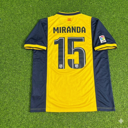 Maillot de football jaune Miranda #15 Atlético Madrid extérieur 2013-2014
