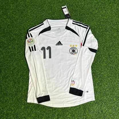 Miroslav Klose Germany 2006 World Cup Long Sleeve White Football Jersey
