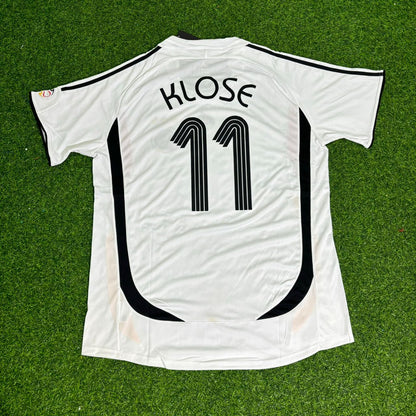 Miroslav Klose Germany 2006 World Cup White Retro Football Jersey Trikot Maillot Soccer Shirt