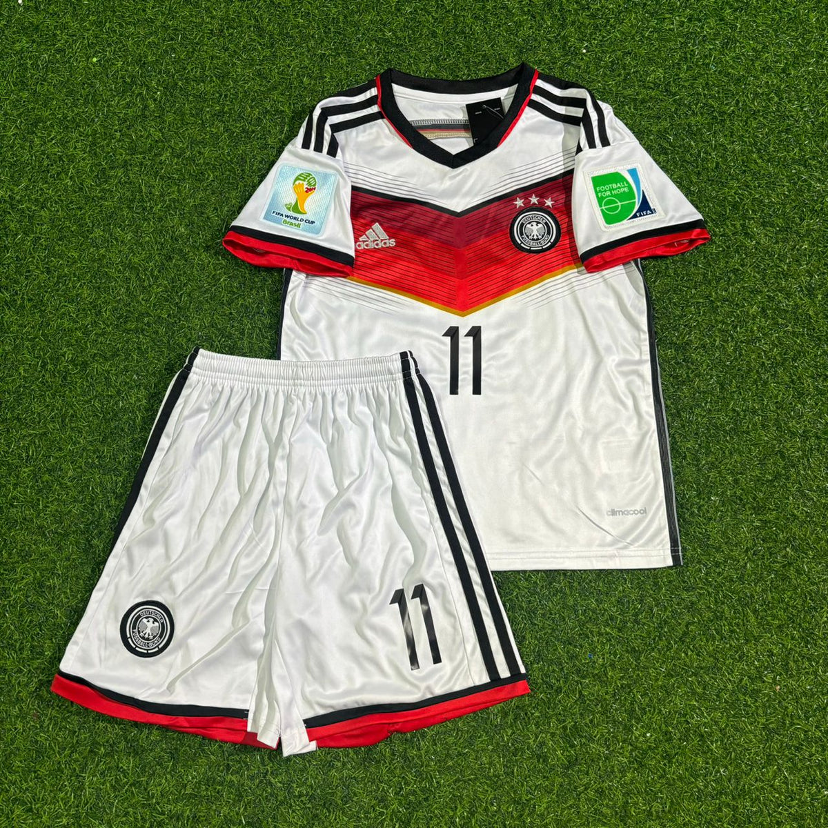 Ensemble maillot de football rétro blanc Miroslav Klose Allemagne Coupe du Monde 2014 pour enfants
