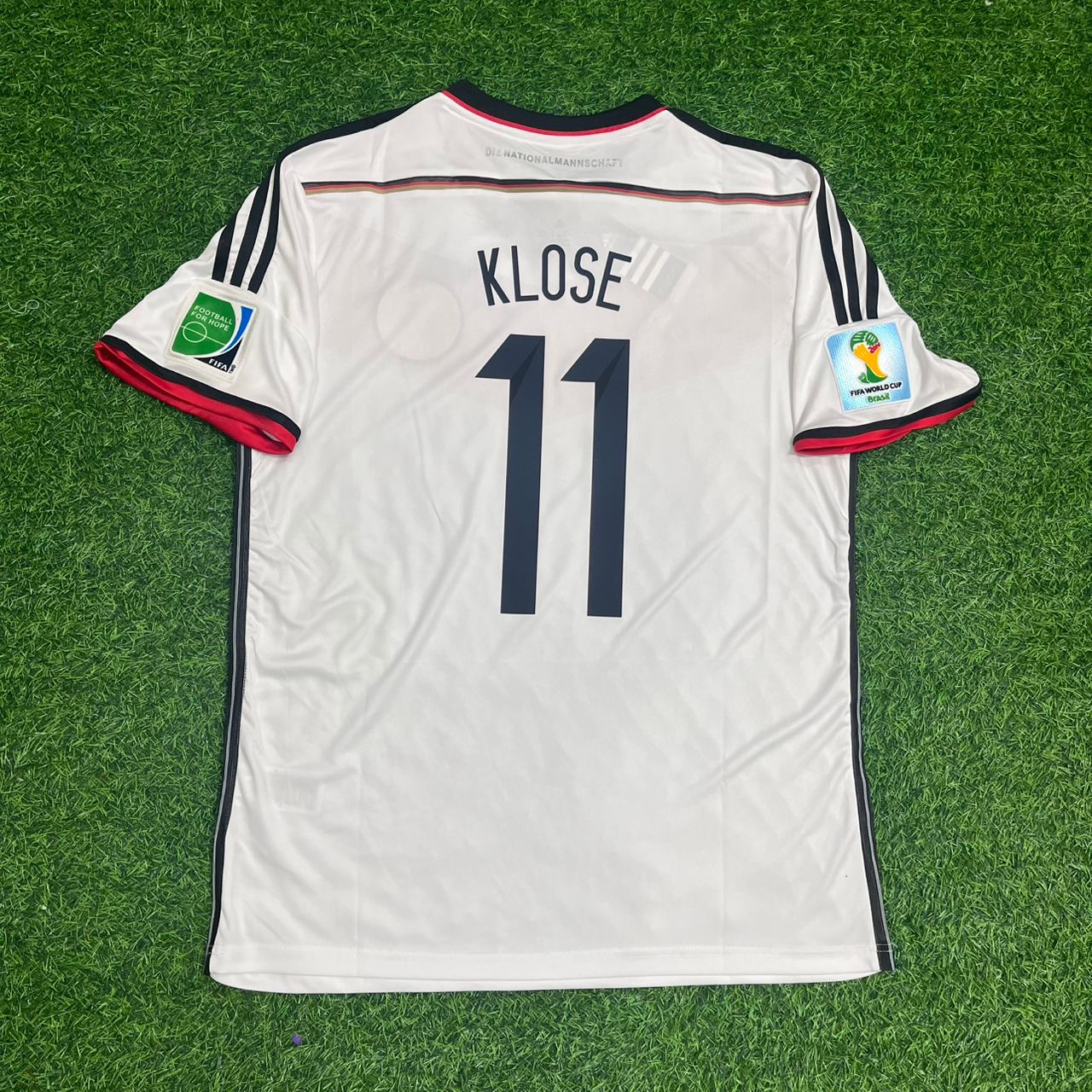 Ensemble maillot de football rétro blanc Miroslav Klose Allemagne Coupe du Monde 2014 pour enfants