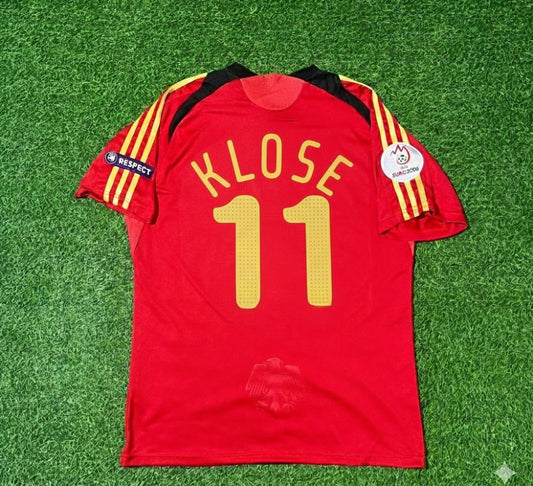 Germany 2008 EURO Away Red Retro Football Jersey – Miroslav Klose