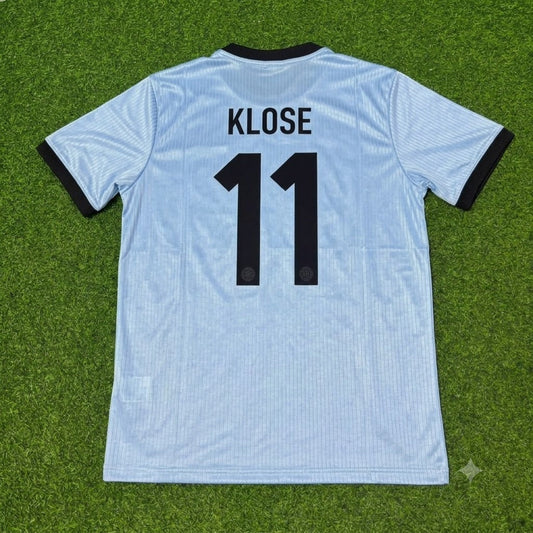 Miroslav Klose Germany 125th Year Special Clear Blue Retro Football Jersey