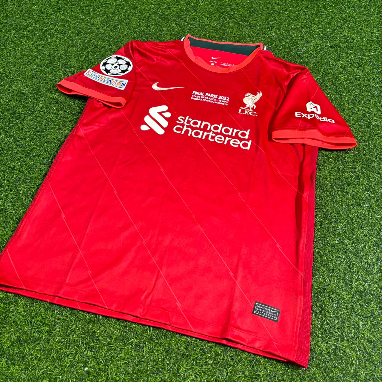 Thiago Alcantara #6 Liverpool 2022 Champions League Final Home Retro Football Jersey