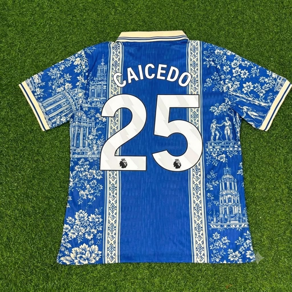 Moisés Caicedo Chelsea 2027 New Season Blue-White Football Jersey Kit