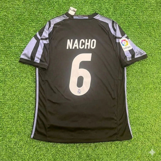 Nacho Fernández 6- Real Madrid 2016 Retro-Fußballtrikot Schwarz
