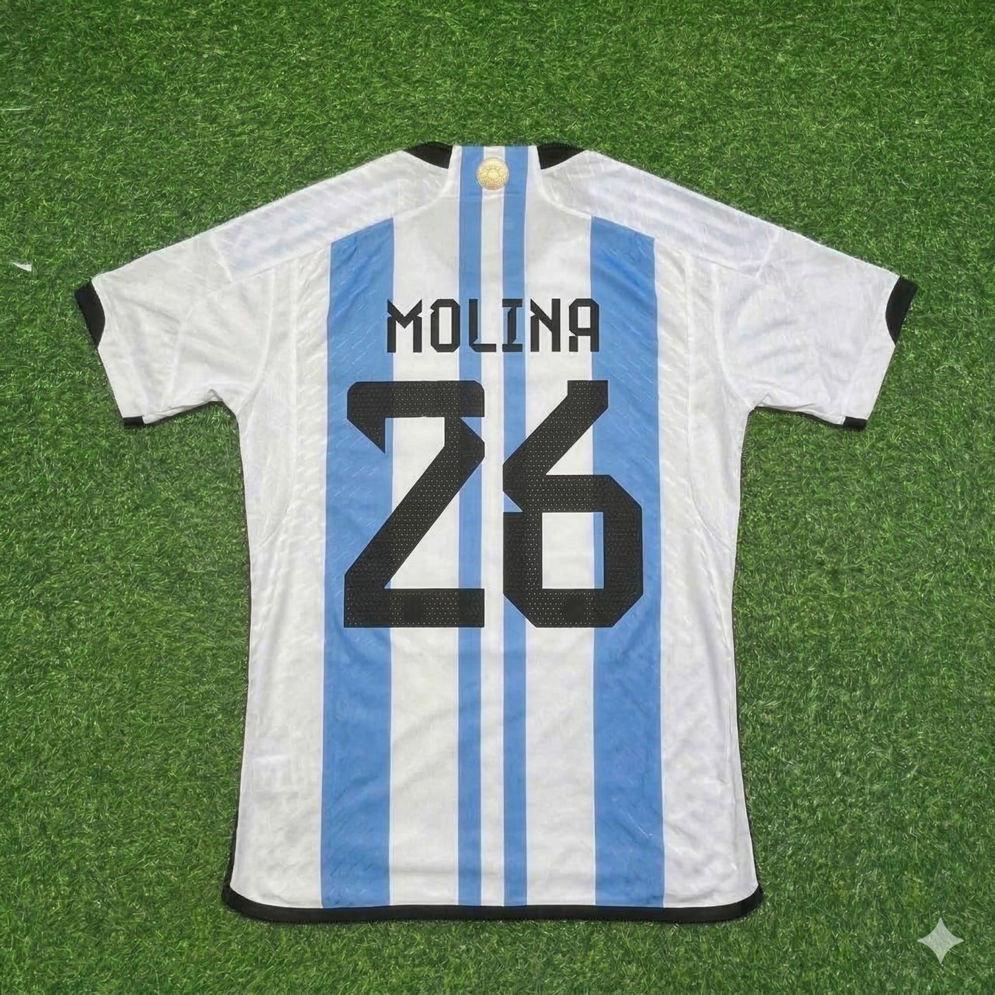 Nahuel Molina 26- Argentinien 2022 Katar Weltmeister Heimtrikot Maillot Trikot Maglia Fußballtrikot