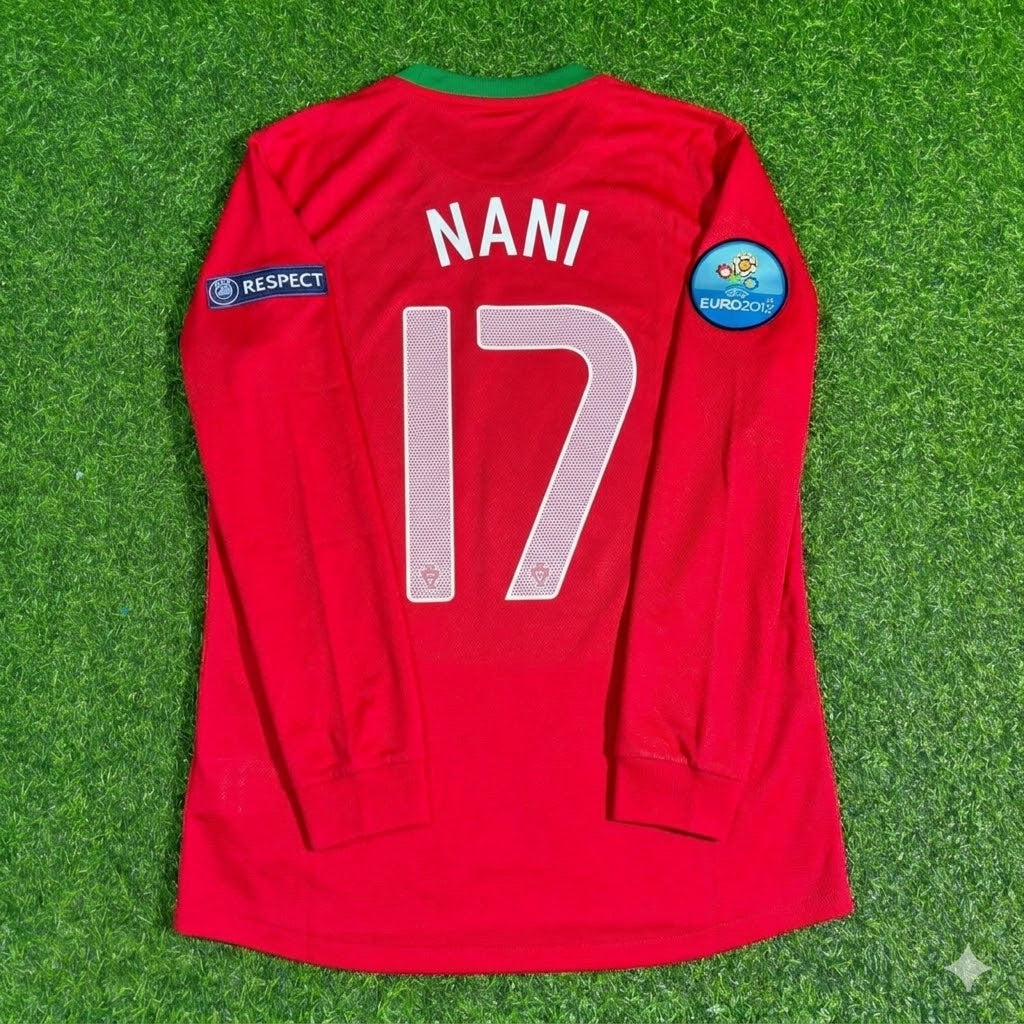 Maillot de football rétro à manches longues Luis Nani #17 Portugal EURO 2012