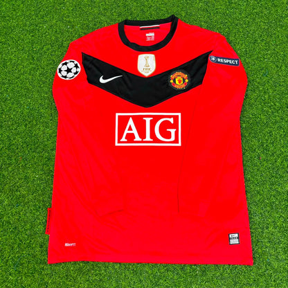 Nemanja Vidić #15 Manchester United 2009-2010 Retro Langarm Fußballtrikot