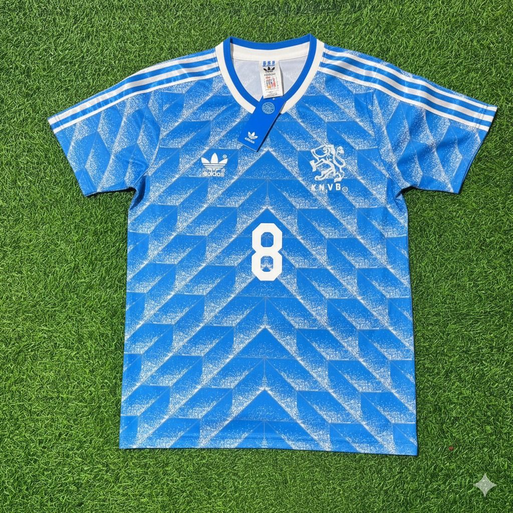 Netherlands 1988 Frank Rijkaard Retro Football Jersey back view