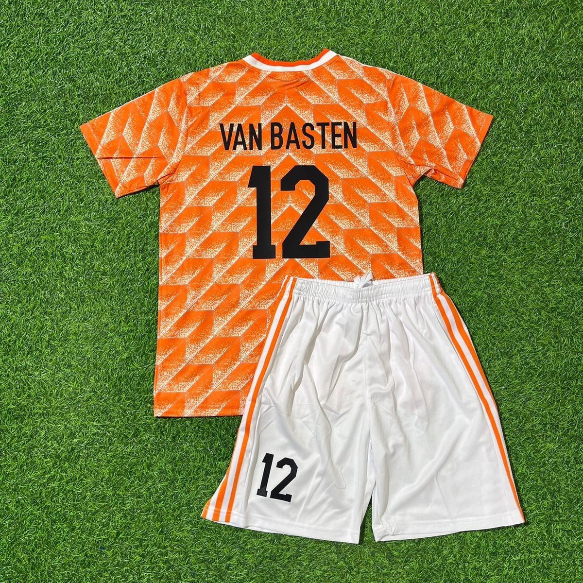 Netherlands 1988 Marco van Basten Retro Home Kids Football Jersey front view