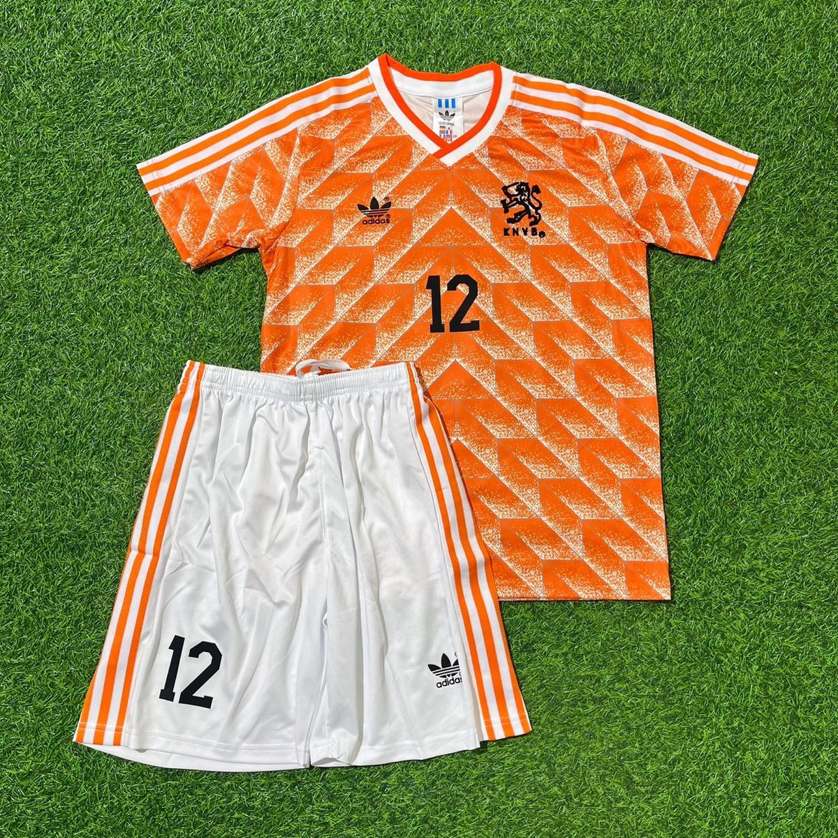 Netherlands 1988 Marco van Basten Retro Home Kids Football Jersey back view