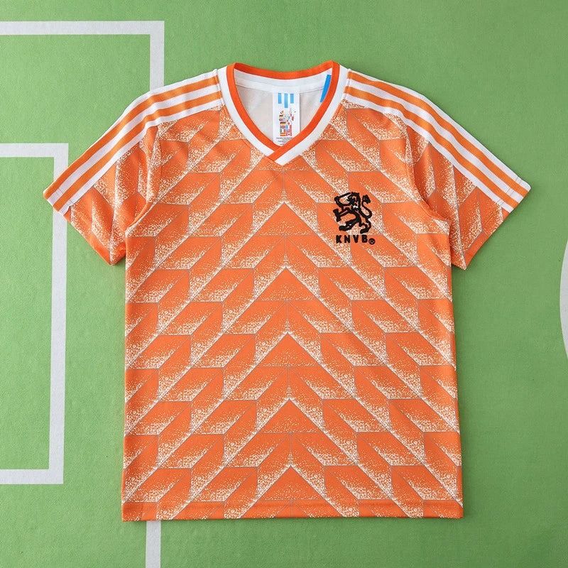 Netherlands 1988 Retro Home Kids Football Jersey detail view