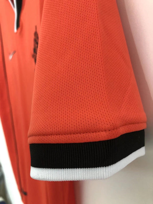 Netherlands 1998 World Cup Retro Home Orange Football Jersey front view