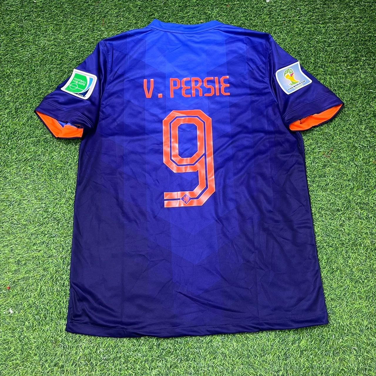 Netherlands 2014 World Cup Robin van Persie Retro Special Edition Football Jersey front view