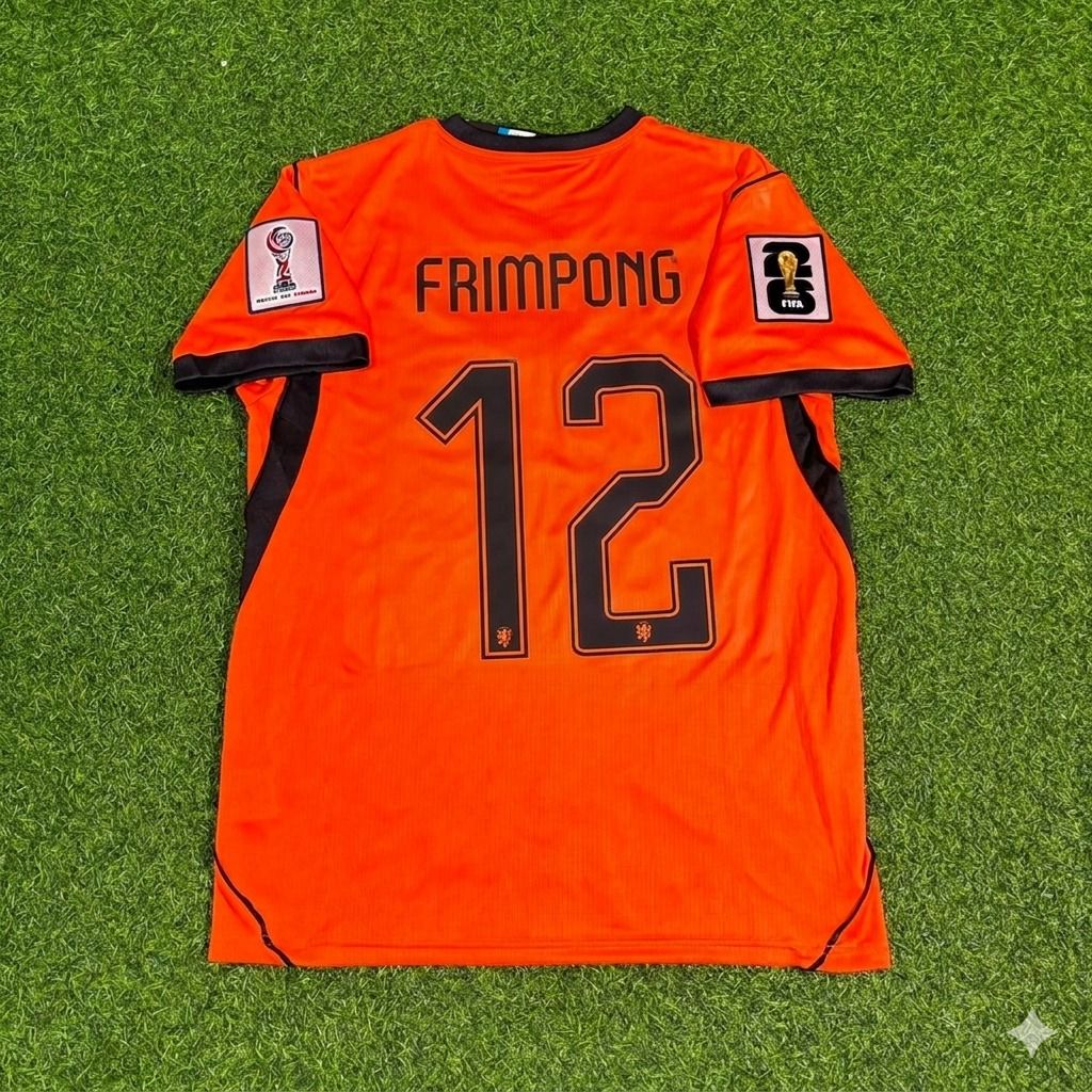 Netherlands 2026 World Cup Jeremie Frimpong #12 New Season Football Jersey front view
