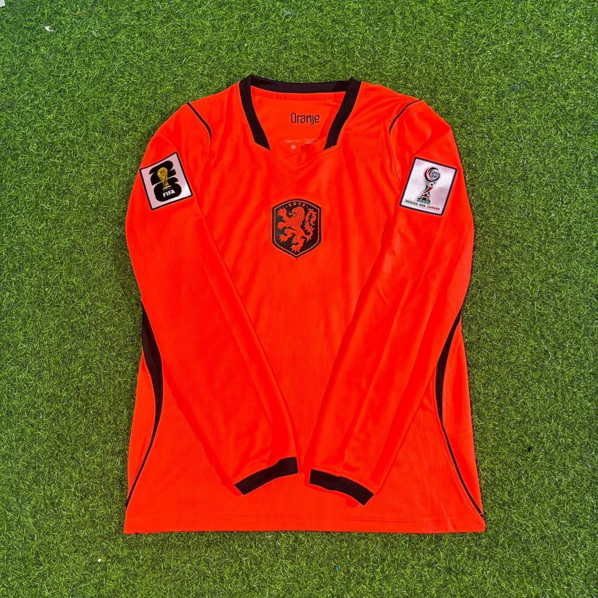 Netherlands 2026 World Cup Crysencio Summerville #24 Home Long Sleeve Football Jersey back view