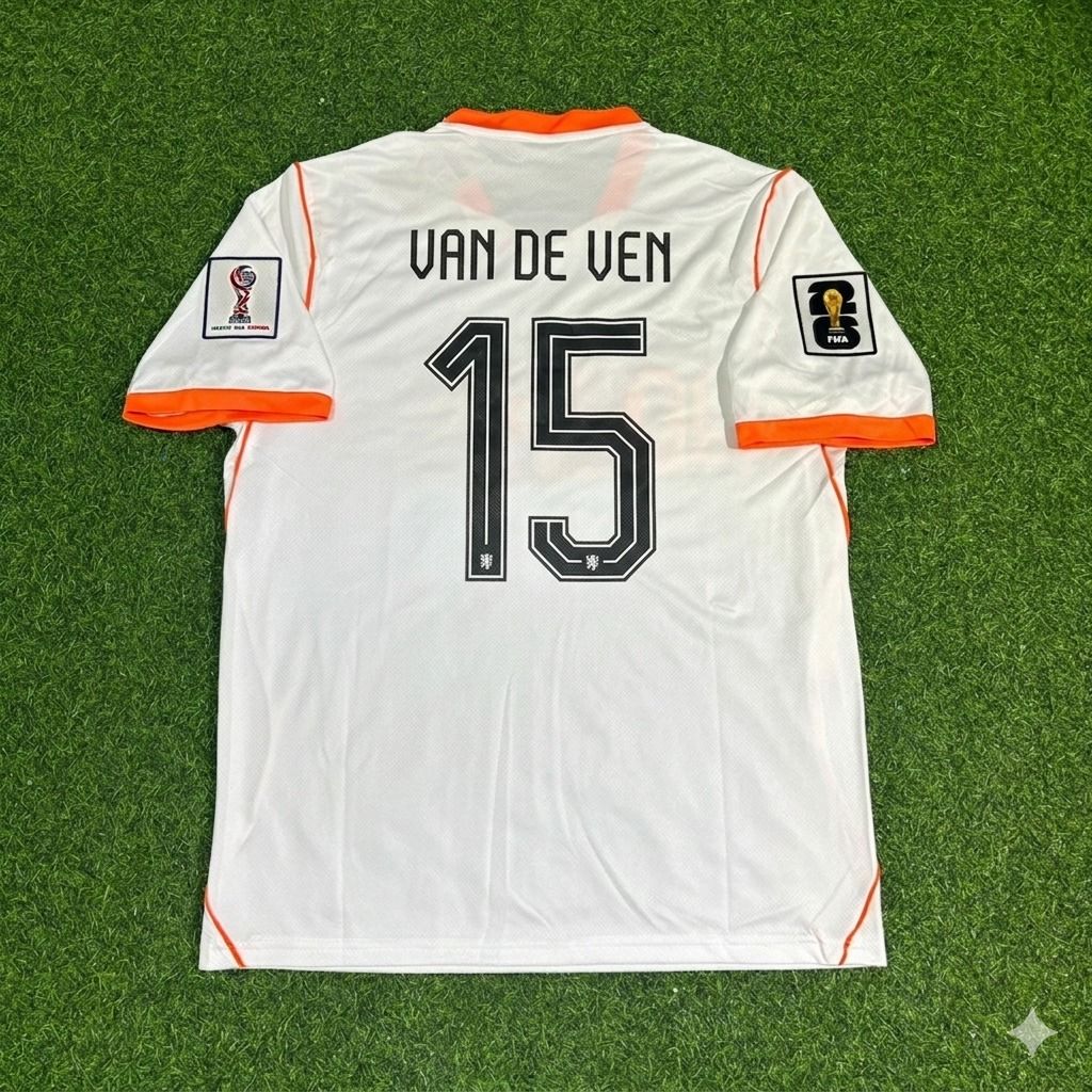 Netherlands 2026 World Cup Micky van de Ven #15 New Season Football Jersey front view