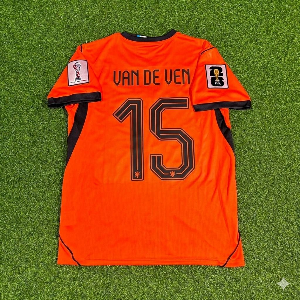 Netherlands 2026 World Cup Micky van de Ven #15 New Season Football Jersey front view