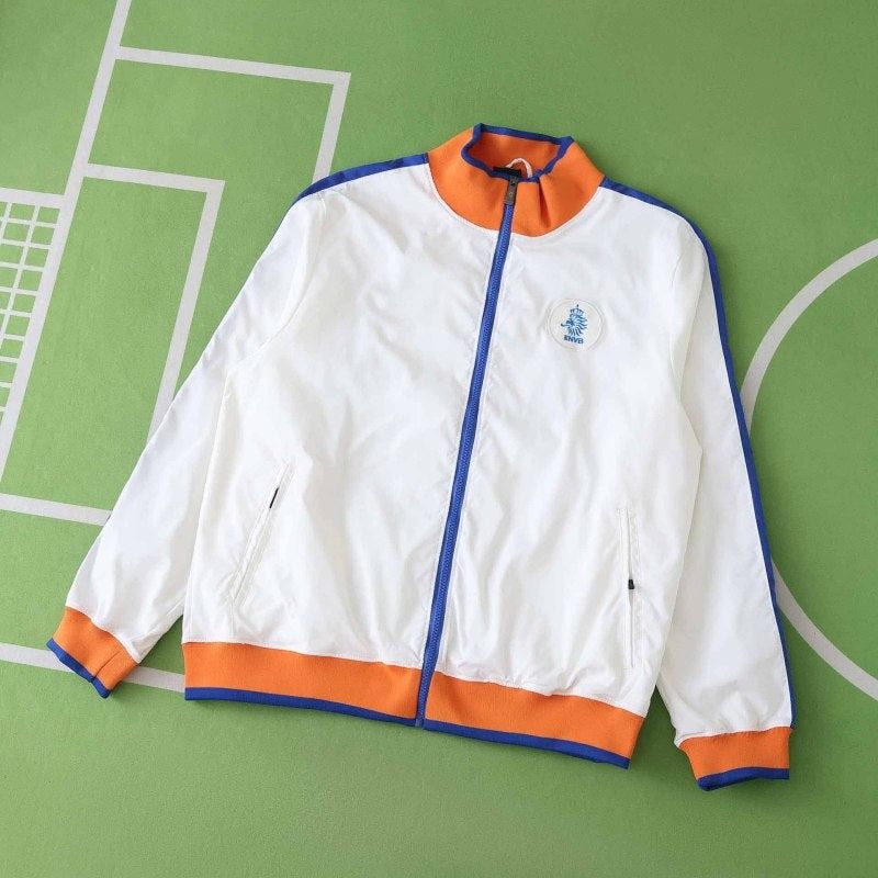 Netherlands 2026 World Cup Orange White Windbreaker Jacket front view