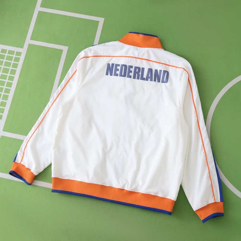 Netherlands 2026 World Cup Orange White Windbreaker Jacket back view