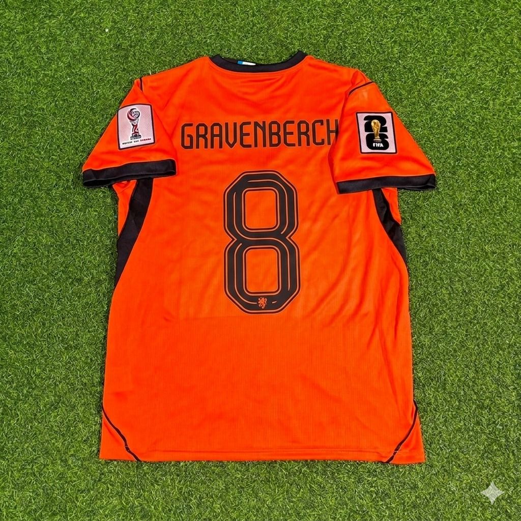 Netherlands 2026 World Cup Ryan Gravenberch #8 New Season Football Jersey front view