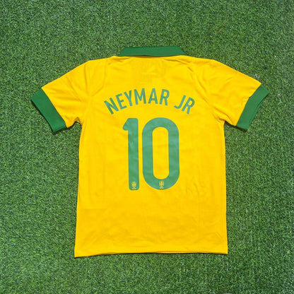 Ensemble maillot de football rétro Brésil 2014 Neymar Jr. 10