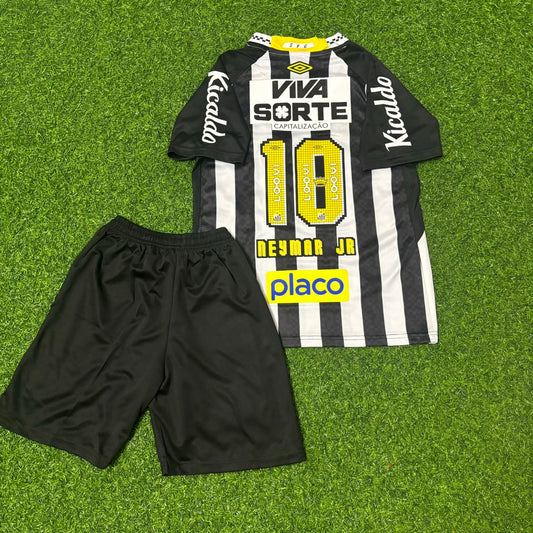 Neymar Jr #10 Santos Kids 2026 Black Soccer Jersey Trikot