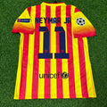 Neymar Jr. 11 - Barcelona 2013/2014 Yellow Red Retro Jersey Trikot
