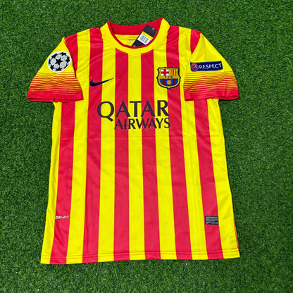 Neymar Jr. 11 - Barcelona 2013/2014 Yellow Red Retro Jersey Trikot