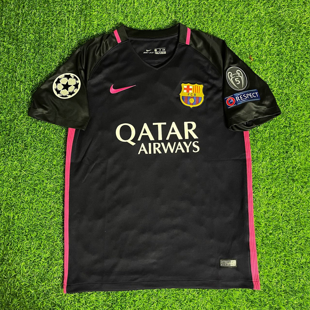 Neymar Jr Barcelona 2014/15 Retro Black Pink Jersey Maillot Trikot Maglia