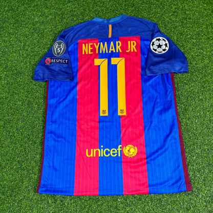 Neymar Jr Barcelona 2016-2017 Home Retro Football Jersey