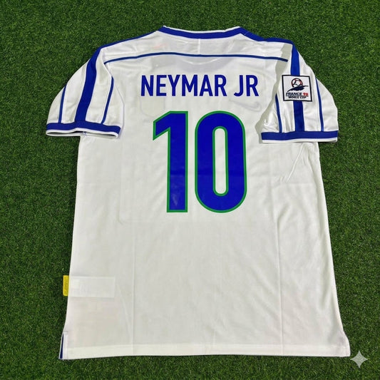 Neymar Jr. #10 Brazil World Cup Retro Football Jersey