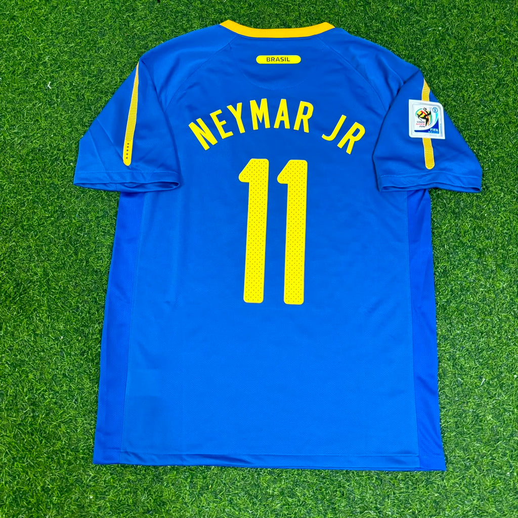 Neymar Jr. Brasilien 2010 WM Retro Blaues Trikot