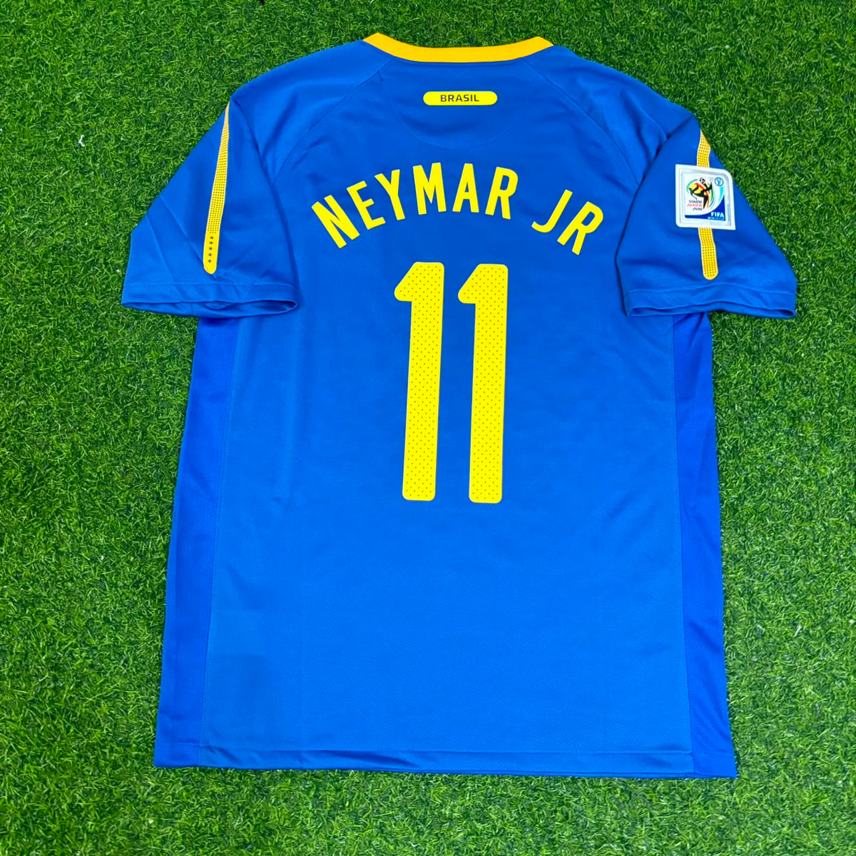 Neymar Jr. Brazil 2010 World Cup Retro Blue Jersey Trikot