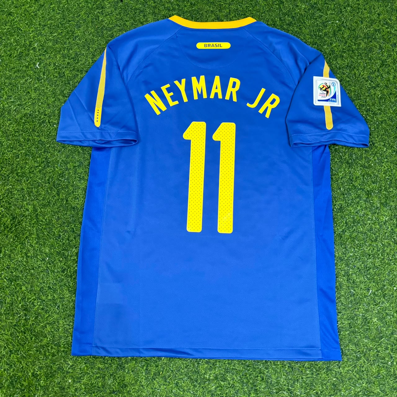 Neymar Jr. Brasilien 2010 WM Retro Blaues Trikot