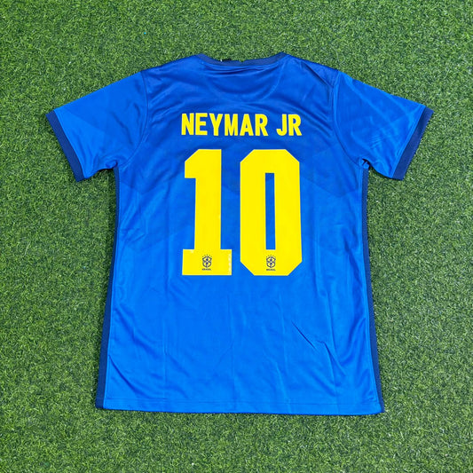 Neymar Jr Brasilien 2021 Copa America Blaues Fußballtrikot