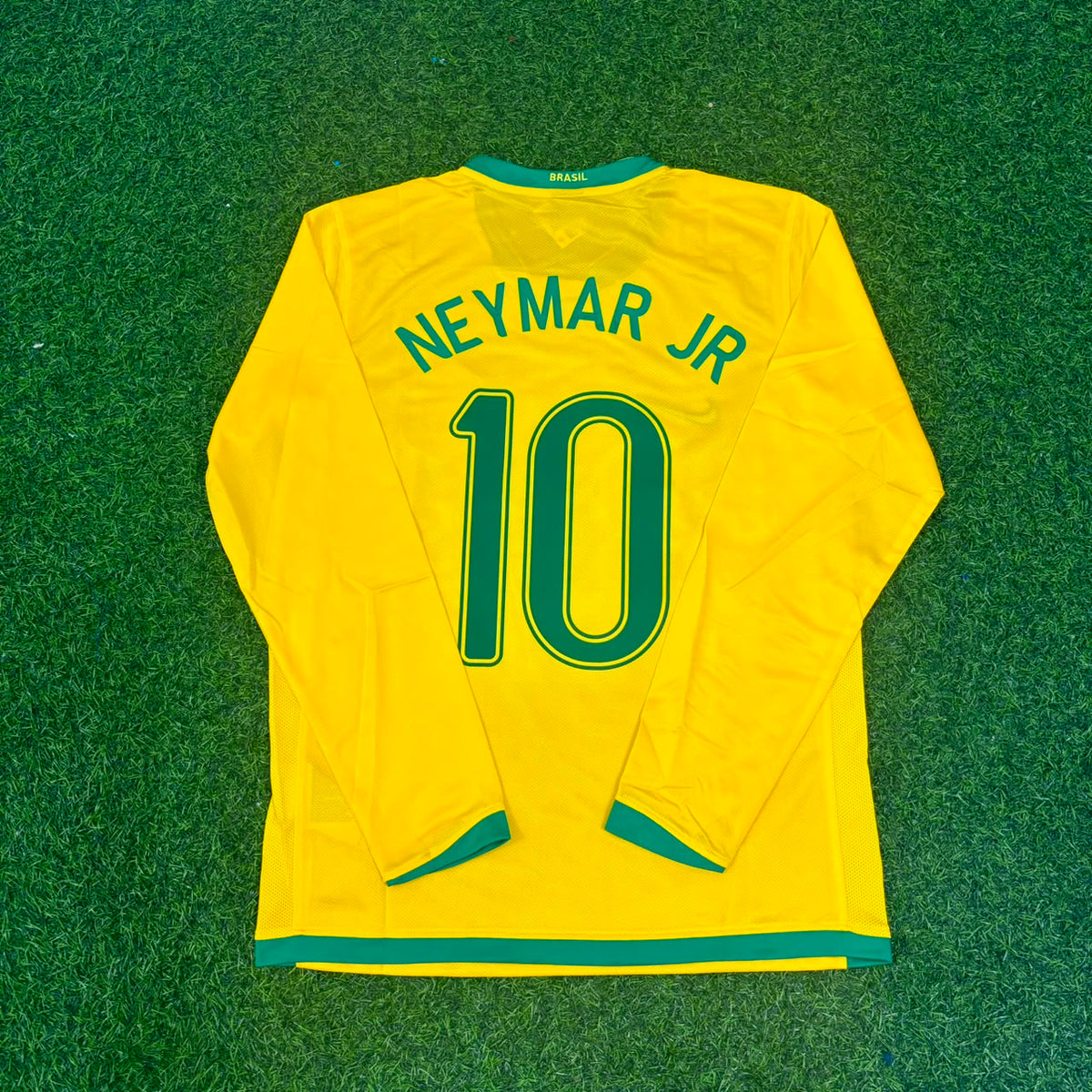 Neymar Jr. #10 Brasilien Langarm Retro Fußballtrikot