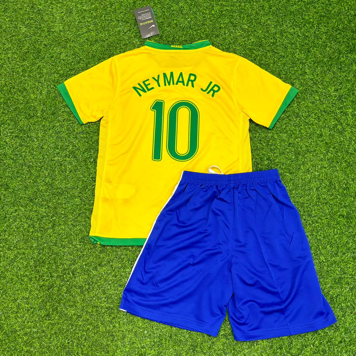 Neymar Jr Brasilien Retro Kinder Fußballtrikot